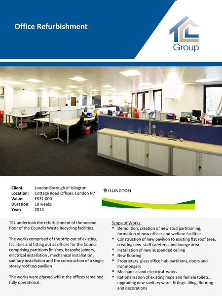 Cottage Road Office Refurbishment