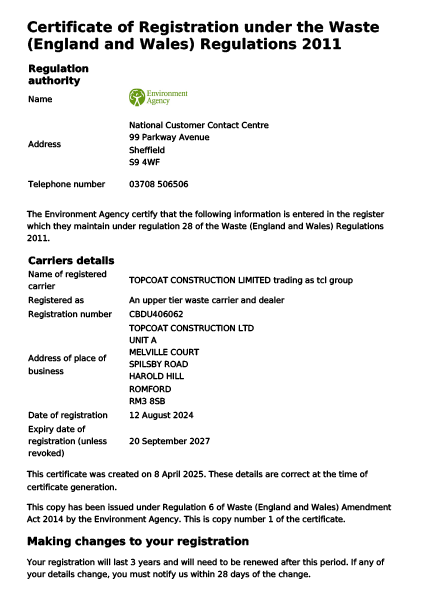 Environment Agency - Waste Carrier Registration